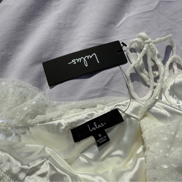 Lulus Ivory One-Shoulder Ruffle Mini Dress - Picture 6 of 6